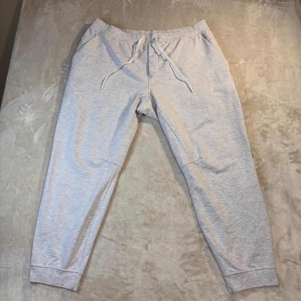 Lululemon Mens City Sweat Jogger 3XL Grey Gold Stripe Tapered Sweatpants